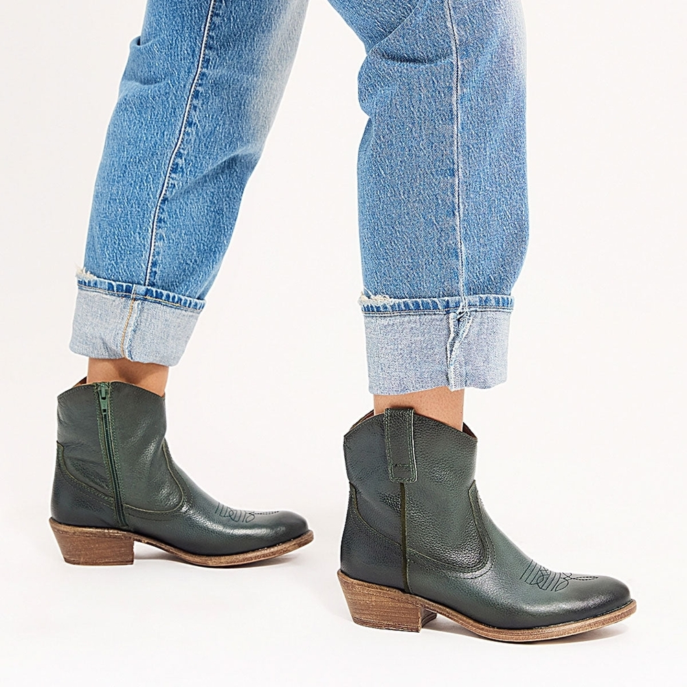 Miz Mooz Green Ankle Boots